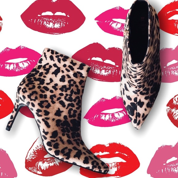 Sexy My Delicious Leopard faux suede heeled BOOT - Picture 3 of 8